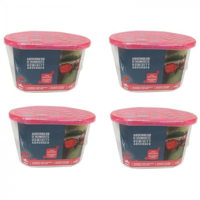 Set 4 Dezumidificatoare Red Berries, 250 g