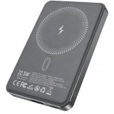 Baterie Externa Wireless BWOO BO-P82, 10000mAh, 22.5W, PD + FQI, 1 x QI - 1 x USB-C, Gri