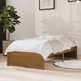 vidaXL Cadru de pat Small Single 2FT6 maro miere 75x190 cm lemn masiv