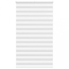 vidaXL Jaluzea tip zebra alb lățime țesătură 115,9 cm poliester