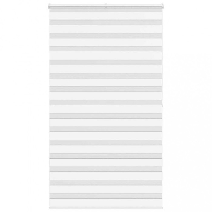 vidaXL Jaluzea tip zebra alb lățime țesătură 115,9 cm poliester