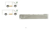 Panou reparatie usa MERCEDES VITO/ VIANO (W639), 01.2003-2014, partea dreapta, POTRYKUS, inferior; metal galvanizat; usa culisanta; cu canelura; inal