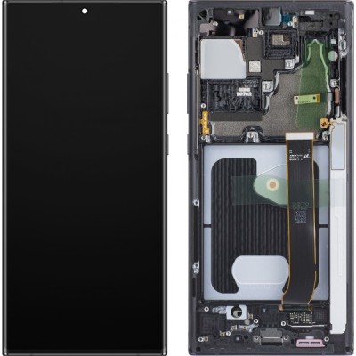 Display cu Touchscreen Samsung Galaxy Note 20 Ultra 5G N986 / Note 20 Ultra N985, cu Rama, Negru (Mystic Black), Service Pack GH82-31453A foto