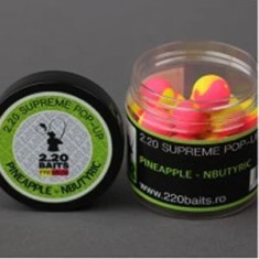 Pop Up 2.20 Baits Supreme, Galben - Roz, Pineapple &amp; N&#039;Butyric, 16mm, 100ml