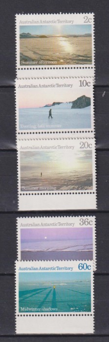TERITORIUL ANTARCTIC AUSTRALIAN PEISAJE 1987 MI: 74-78 MNH