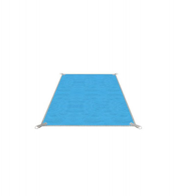 Patura plaja sau camping anti-nisip din poliester, albastru 200 cm x 200 cm foto