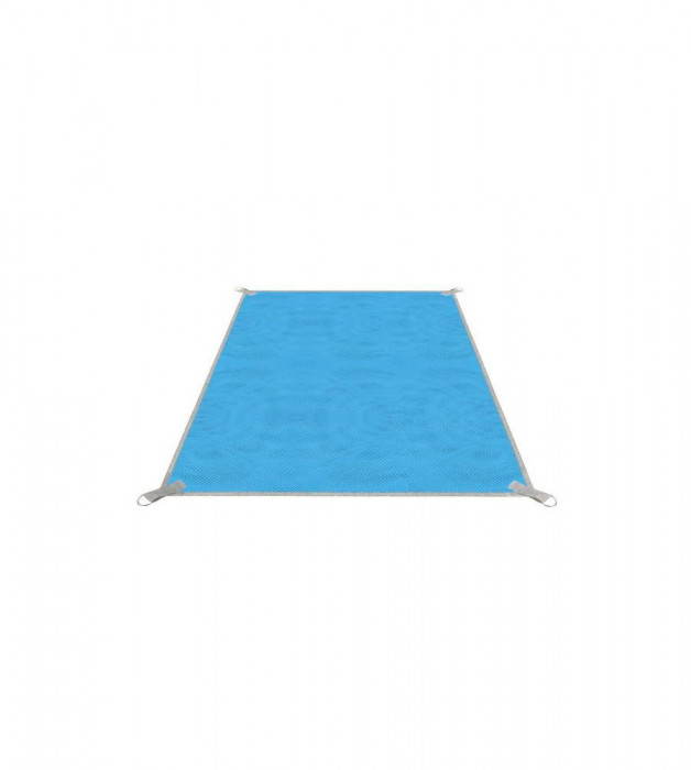 Patura plaja sau camping anti-nisip din poliester, albastru 200 cm x 200 cm