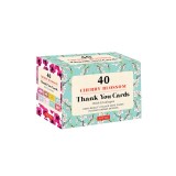 Cherry Blossoms 40 Thank You Cards with Envelopes: 40 Blank Cards in 8 Designs (5 Cards Each) Folded Note Cards in Eight Unique Designs