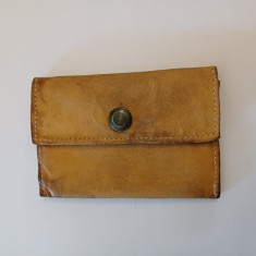 GE Portofel portmoneu vechi din piele / 9,50 x 6,50 cm / un sigur compartiment