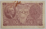 Bancnota Italia - 5 Lire 1944