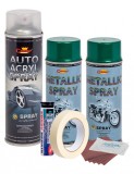 Kit complet reparatie si vopsire jante culoare Verde Metalizat, V2, AVEX