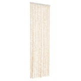 Cumpara ieftin Perdea pentru insecte, bej si alb, 56x200 cm, chenille