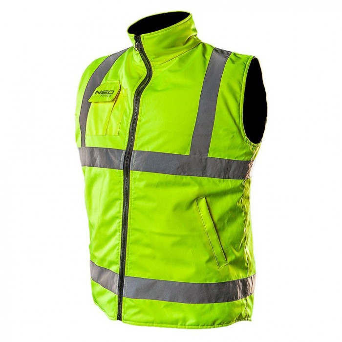 Vesta lucru,impermeabila, doua fete, una reflectorizanta, galben,marime XL (56) 81-520-XL