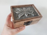 # Cutie caseta de lemn si metal, Made in India, 10x7x6cm