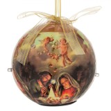Glob Brad Crăciun, LED, Nașterea, Becuri 6, Multicolor, 7.5cm