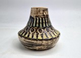 vaza din ceramica vintage JASBA 1970's Germania fat lava decor retro mid century modern design geometric _ 183 / 11