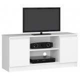 Comoda pentru TV, placa laminata, 6 rafturi, alb, 120x40x55 cm, Artool