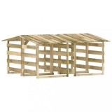 Cumpara ieftin Pergole cu acoperis, 4 buc., 100x90x100 cm, lemn de pin tratat