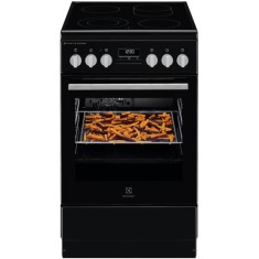 Aragaz Electrolux LKR564275K, Vitroceramica, 4 zone de gatit, SteamBake, Timer cu display electronic, Autocuratare catalitica, Iluminare cuptor, Grill