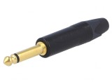 Mufă Jack 6.3mm Mono Tată pe Cablu, Neutrik