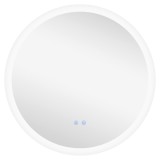 kleankin Oglindă de Baie cu Lumină LED Reglabilă, &Icirc;ntrerupător Tactil, și Funcție de Memorie, &Oslash;60x3 cm, Transparent | Aosom Romania