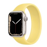 Bratara silicon tip solo loop marca THD pentru Apple Watch 41mm seria 7 si seria 8, marimea S, lungime incheietura mana 158-177 mm, culoarea galben gi