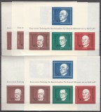 GERMANIA 1968 , 1969 PERSONALITATI 10 COLITE NESTAMPILATE, Nestampilat