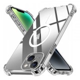 Husa MagSafe pentru Apple iPhone 14, Techsuit, Shockproof, Transparenta
