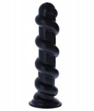 Dop Anal Pico de Fogo cu Ventuza, PVC, Negru, 32 cm