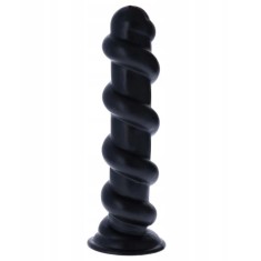 Dop Anal Pico de Fogo cu Ventuza, PVC, Negru, 32 cm