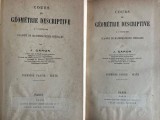 Carte veche J. Caron - Cours de geometrie descriptive, 1883, Cartonata, Franceza, 15 x 22 cm
