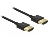 Cablu HDMI v2.0 3D 4K T-T 0.25m Slim Premium, Delock 85117