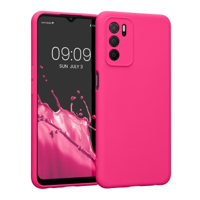 Husa Kwmobile pentru OPPO A16/A16s, Silicon, Roz, 57572.77 foto