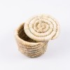 Coș P&acirc;ine Kelibia Tradizan, Palmier Natural, Handmade, Multifuncțional, 17x18cm, Rustic, Depozitare Alimente, Decorativ