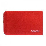 Rack extern HDD/SSD 2.5&quot; Spacer USB 3.0 rosu