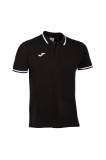 Tricou Barbati Joma Confort II Negru, Polo Maneca Scurta, Bumbac 100%, Logo Brodat