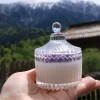 Lumanare Parfumata Floare Violet in Mini Bomboniera , Ceara de Cocos Handmade