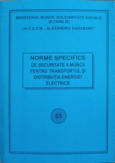 NORME SPECIFICE DE SECURITATE A MUNCII PENTRU TRANSPORTUL SI DISTRIBUTIA ENERGIEI ELECTRICE-COLECTIV-261877