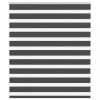 Jaluzea tip zebra neagră lățime țesătură 120,9 cm poliester