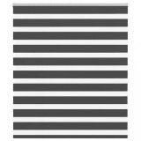 vidaXL Jaluzea tip zebra neagră lățime țesătură 120,9 cm poliester