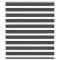 Jaluzea tip zebra neagră lățime țesătură 120,9 cm poliester