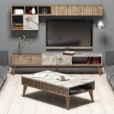 Cumpara ieftin Set Complet Living Milan Walnut-Alb