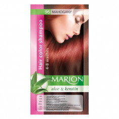 Sampon nuantator pentru par, Marion, Aloe &amp;amp; Keratin, 4-8 spalari, nuanta 96 Mahogany, 40 ml foto