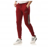 Pantaloni Sport De Barbati Derams Rosu Cu Gri