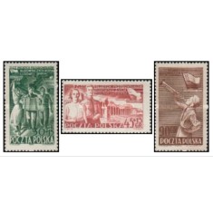 Polonia 1952 - &Icirc;nt&acirc;lnirea tinerilor pionieri comuniști la Varșovia, serie neuzata
