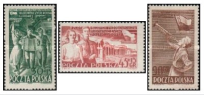 Polonia 1952 - &amp;Icirc;nt&amp;acirc;lnirea tinerilor pionieri comuniști la Varșovia, serie neuzata foto