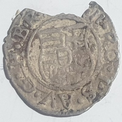 Ungaria 1 denar / denier 1581 KB argint Rudolf foto