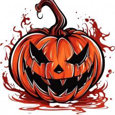 Sticker decorativ, Halloween, Rosu, 63 cm, 1337STK-3