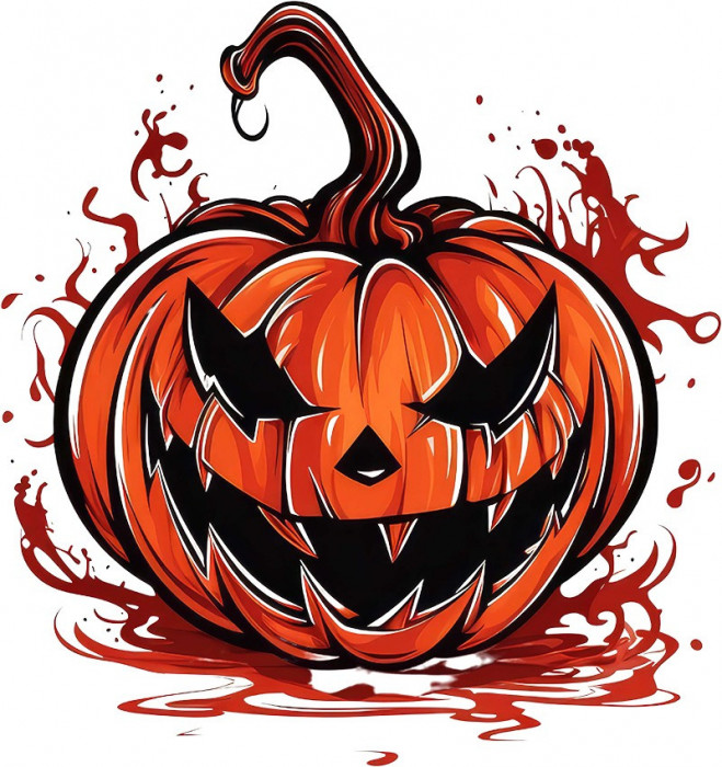 Sticker decorativ, Halloween, Rosu, 63 cm, 1337STK-3