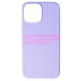 Toc silicon Woven Texture Apple iPhone 13 Pro Max Lavender